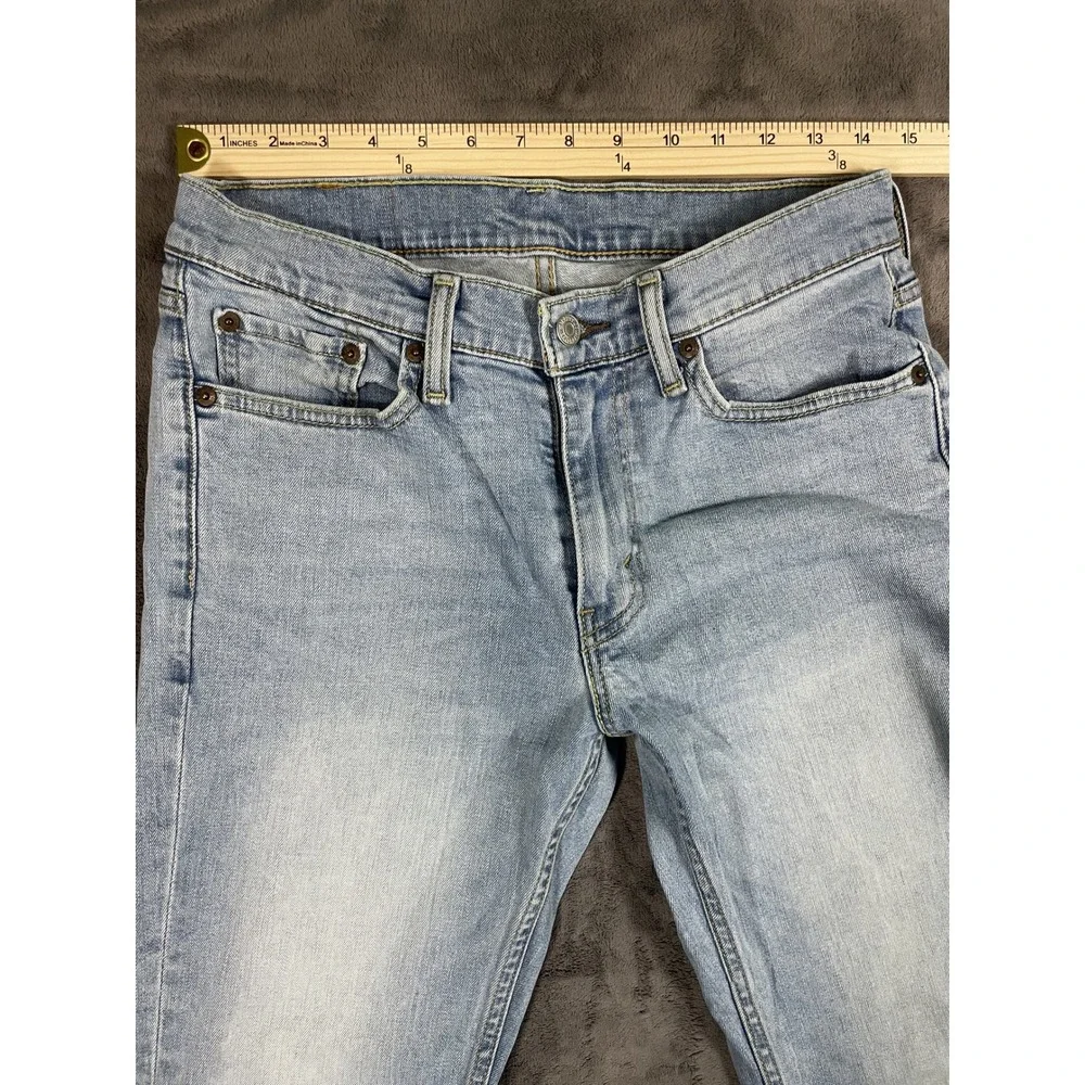Levi's 514 Straight Fit Jeans 29x30 Light Wash Blue‎ Denim Stretch